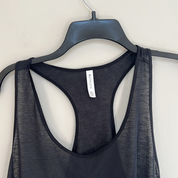 Athleta Vapor Scoop Sheer Racer Back Tank Top in Black, size XL - Picture 3 of 8